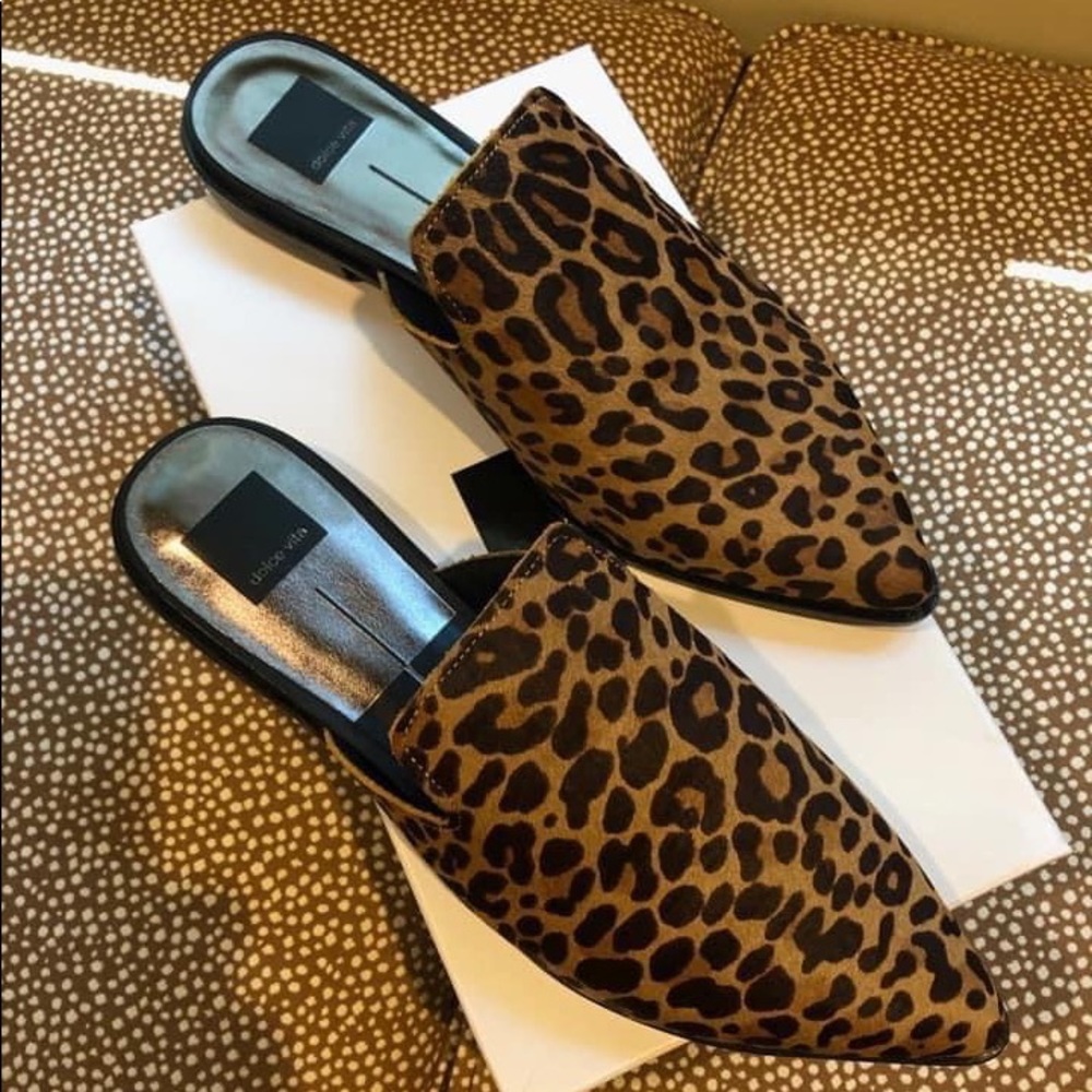 Dolce Vita Leopard calf hair mules 
Size 10
NEVER WORN